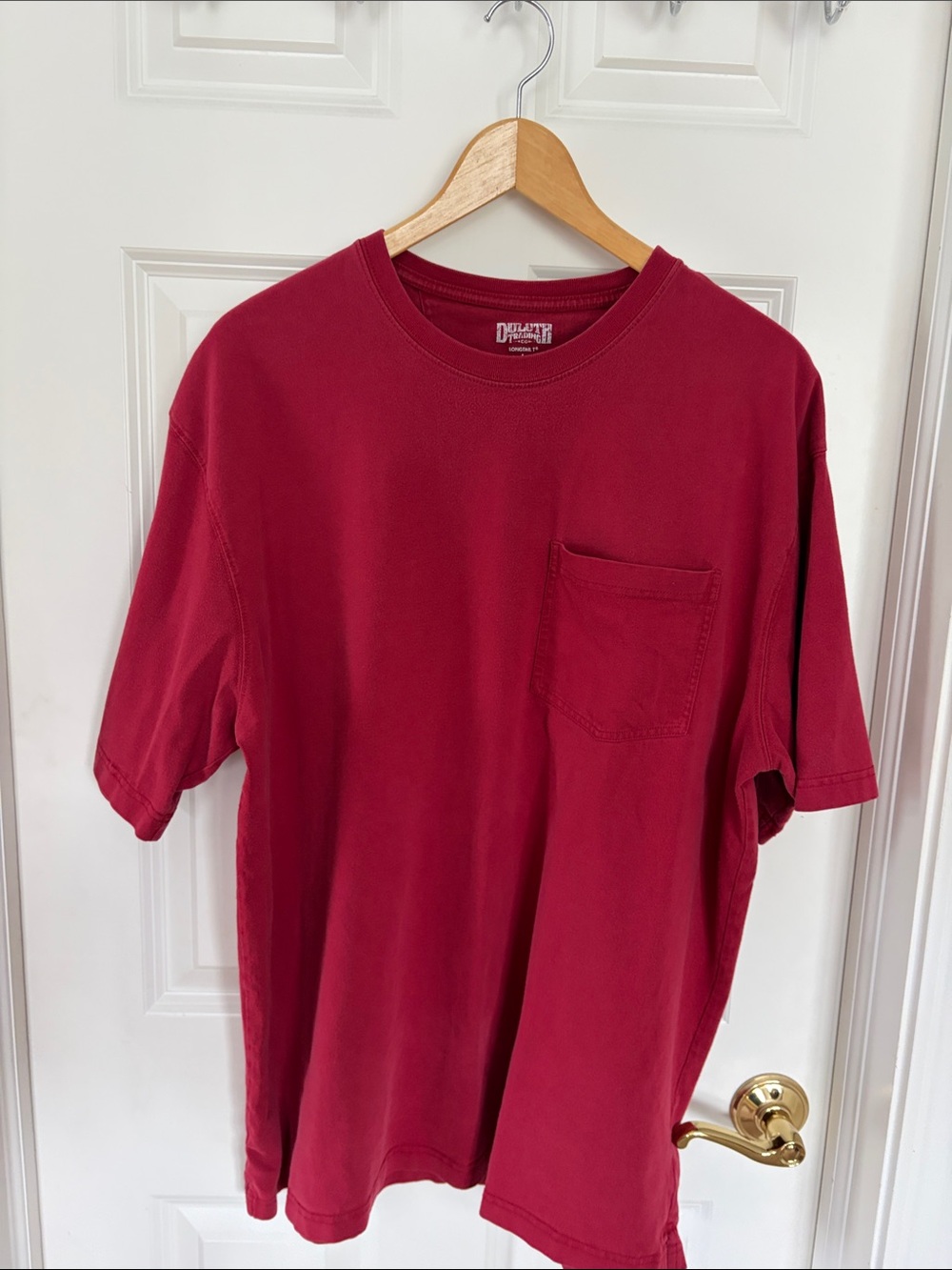 Duluth Trading Co Red Pocket Crew T-Shirt